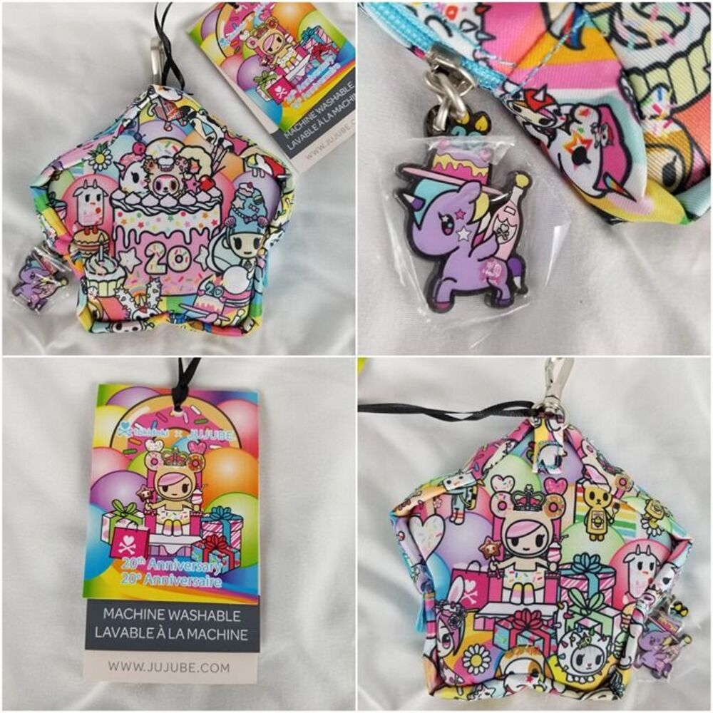 JuJuBe Tokidoki 20th Star Mini Bag Clip Accessory Toki Anniversary Donutella PPP